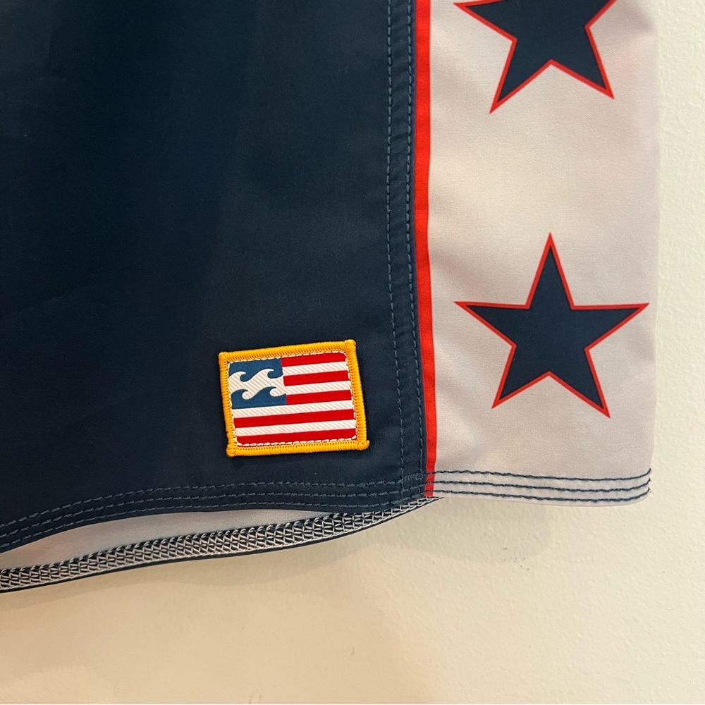 Billabong Boardshorts Mens 34 Blue Stars Recycler DBAH Pro Stretch Surf Swim - Picture 4 of 13